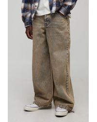 BoohooMAN - Parachute Baggy Washed Jeans - Lyst
