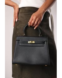 Where's That From - Wheres 'Lluvia' Top Handle Satchel Mini Tote Bag With Turn-Lock Closure - Lyst
