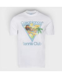 CASABLANCA - Afro Cubism Tennis Club Printed T-Shirt - Lyst