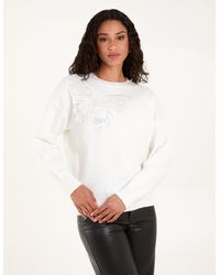 Blue Vanilla - Embellished Sequin Butterfly Jumper - Lyst