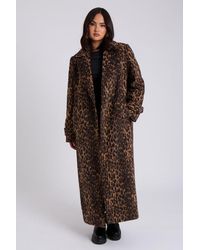 Urban Bliss - Leopard Print Formal Coat - Lyst