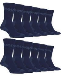Jeep - 12 Pairs Luxury Cushioned Cotton Hiking Socks - Lyst