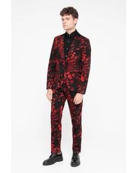 Twisted Tailor - Heron Slim Fit Floral Cotton Trousers - Lyst