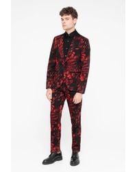 Twisted Tailor - Heron Slim Fit Floral Cotton Trousers - Lyst