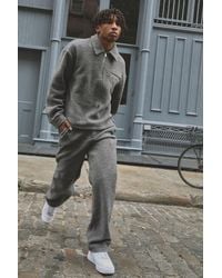 BoohooMAN - Relaxed Fit Boucle Elasticated Waist Pants - Lyst