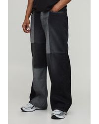 BoohooMAN - Multi Patchwork Baggy Fit Jeans - Lyst