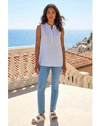 Roman - Stripe V-Neck Vest Top - Lyst