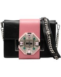 Prada - Pre-Owned City Calf Crystal Embellished Ribbon Bag - Lyst