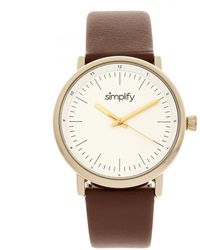 Simplify - The 6200 Leather-Strap Watch - Lyst