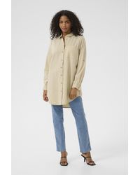 Kaffe - Overhemd Met Lang Mouwen Loose Fit Chincilla Stripe - Lyst