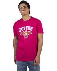 Superb - University Sprbca-2201 Short Sleeve Round Neck T-Shirt - Lyst