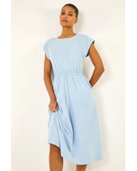 Roman - T-Shirt Pocket Detail Midi Dress - Lyst