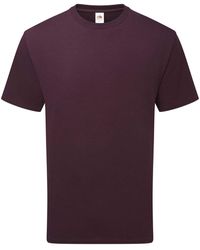 Fruit Of The Loom - Adult Pure Cotton T-Shirt (Dark Plum) - Lyst