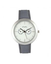 Simplify - The 6100 Canvas-Overlaid Strap Watch W/ Day/Date - Lyst