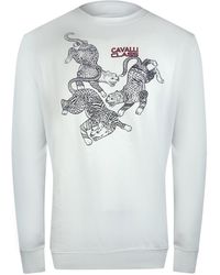 Roberto Cavalli - Paisley Leopard Design Off Sweatshirt Cotton - Lyst