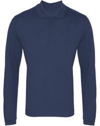 PREMIER - Long Sleeve Coolchecker Pique Polo Shirt - Lyst