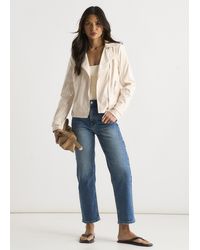 Gini London - Corduroy Biker Zip Up Jacket - Lyst