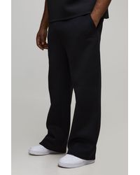 BoohooMAN - Plus Relaxed Fit Scuba Marl Trousers - Lyst