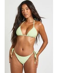 Boohoo - Essentials Tie Side Bikini Bottom - Lyst
