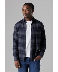 French Connection - Cotton Flannel Long Sleeve Shirt - Lyst