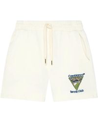 CASABLANCA - Embroidered Tennis Club Icon Off- Shorts Cotton - Lyst