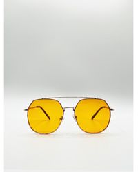 SVNX - Rounded Aviator Style Sunglasses - Lyst