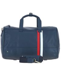 Gabicci - Real Leather Holdall With Striped Front Detail - Lyst