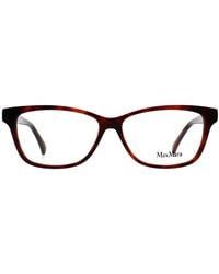 Max Mara - Rectangular Dark Tortoise Mm5013 - Lyst