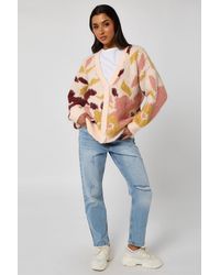 Urban Bliss - Floral Chunky Cardigan - Lyst