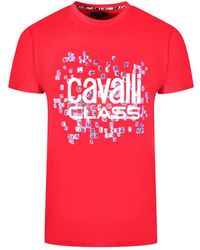 Roberto Cavalli - Scales Design Logo T-Shirt Cotton - Lyst
