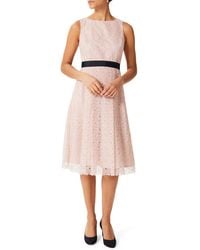 Hobbs - Iris Embroidered Midi Dress - Lyst