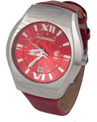 Chronotech - Red Leather Watch - Lyst