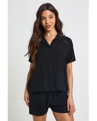 Boohoo - Linen Look Beach Shorts - Lyst