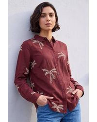 Roman - Embroidered Palm Print Shirt - Lyst