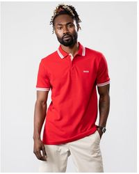 BOSS - Paddy Curved Polo - Lyst