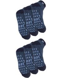 Heat Holders - 6 Pairs 2.3 Tog Non Slip Low Cut Ankle Thermal Slipper Socks - Lyst