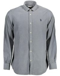 U.S. POLO ASSN. - Blue Cotton Men Shirt - Lyst