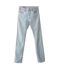 Acne Studios - Blauwe Katoenen Skinny Jeans - Lyst