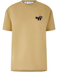 Off-White c/o Virgil Abloh - Off Zebra Crew Neck Regular Fit T-Shirt - Lyst