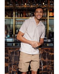 Brave Soul - Regular Fit Striped Revere Collar Shirt - Lyst