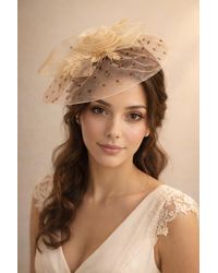 SVNX - Floral Bow & Polka Veil Fascinator - Lyst