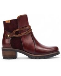 Pikolinos - Arcilla Leather Zipped Heel Ankle Boots - Lyst