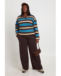 Boohoo - Plus Waffle Straight Leg Trouser - Lyst