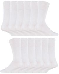 IOMI - 12 Pair Multipack Gentle Grip Top Diabetic Socks - Lyst