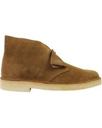 Clarks - Desert Dark Boots Suede - Lyst