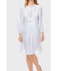 Elle - Jane Embroidery Anglaise Beach Dress - Lyst