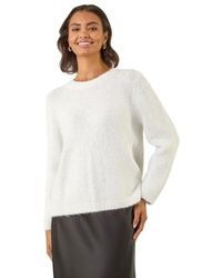 Roman - Bow Back Metallic Knit Jumper - Lyst