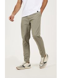 Brave Soul - Pale Elasticated Waist Chino Style Trousers - Lyst