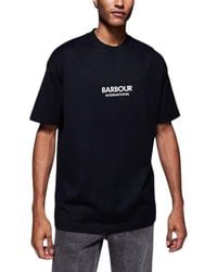 DIESEL - Barbour T Shirts Relaxed Fit Crew Neck Short Sleeve Cotton Summer Tee - Lyst