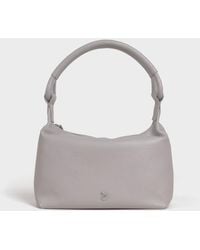 Assots London - 'City Bag' Soft Pebble Grain Real Leather Shoulder Bag - Lyst